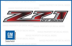 2x Z71 Off Road Sierra Silverado 14 – 18 Decals Stickers Fade Red Black GRBLKRD