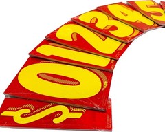 EZ Windshield Numbers for Car Dealerships Large Vinyl Red Yellow Pricing Sticker