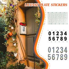 3Pcs Nanofilm License Plate Number Sticker Reflective Invisible Digital Sticker