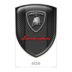 All Sizes Lamborghini Logo Silicon Shield Emblem Sticker Car Tuning, Phone