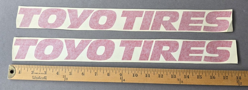 Vinyl Decal “Toyo Tires” 21 X 1-5/8 Inches Red JDM Car Show