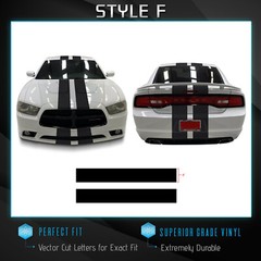 For 2010-2014 Charger Full Body Rally Racing Stripes Graphic Decal – Matte Vinyl