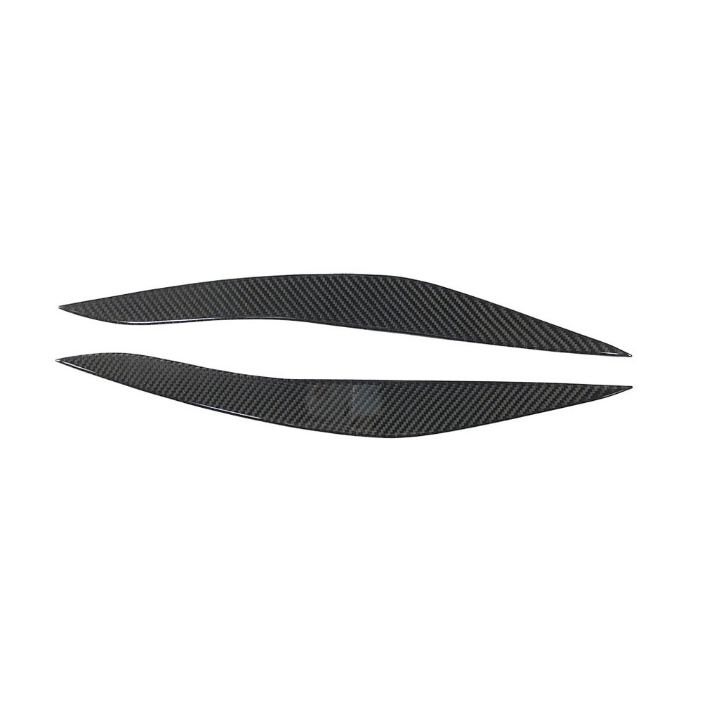 Carbon Fiber Headlight Eyebrow Eyelids Cover Trim For BMW 5 Series F10 2011-2016