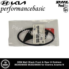 OEM Matt Black Front & Rear H Emblem 86300IB000 86302IB000 for Elantra Avante N
