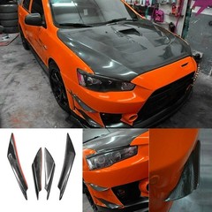 4Pcs Car Bumper Fin Splitter Diffuser Spoiler Lip For Hyundai Dodge Ford Honda N