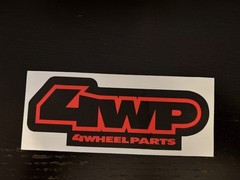 4WP 4 Wheel Parts STICKER 6″X2″ RED BLACK PRINT