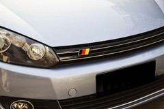 iJDMTOY Set of Germany Flag Emblem Grille Badge, Compatible Black/Red/Yellow