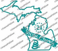 Michigan Gun Rights ,2A,Molon Labe,We The People,Dont Tread On Me,Vinyl Decal