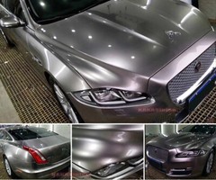 Bright Grey Pearl Glossy Satin Car SUV Hood Vinyl Wrap Glitter Modify Sticker US