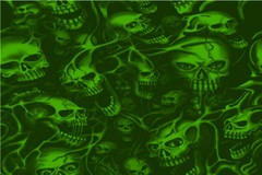 Ghost Skulls Graphic Green Decal Vinyl Bike Motorcycle Car Wrap 24×36 Seamless
