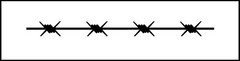 Barbed Wire Pinstriping 3M Vinyl Stripe Graphic .5″ Inch tall by 50″ 50ft total