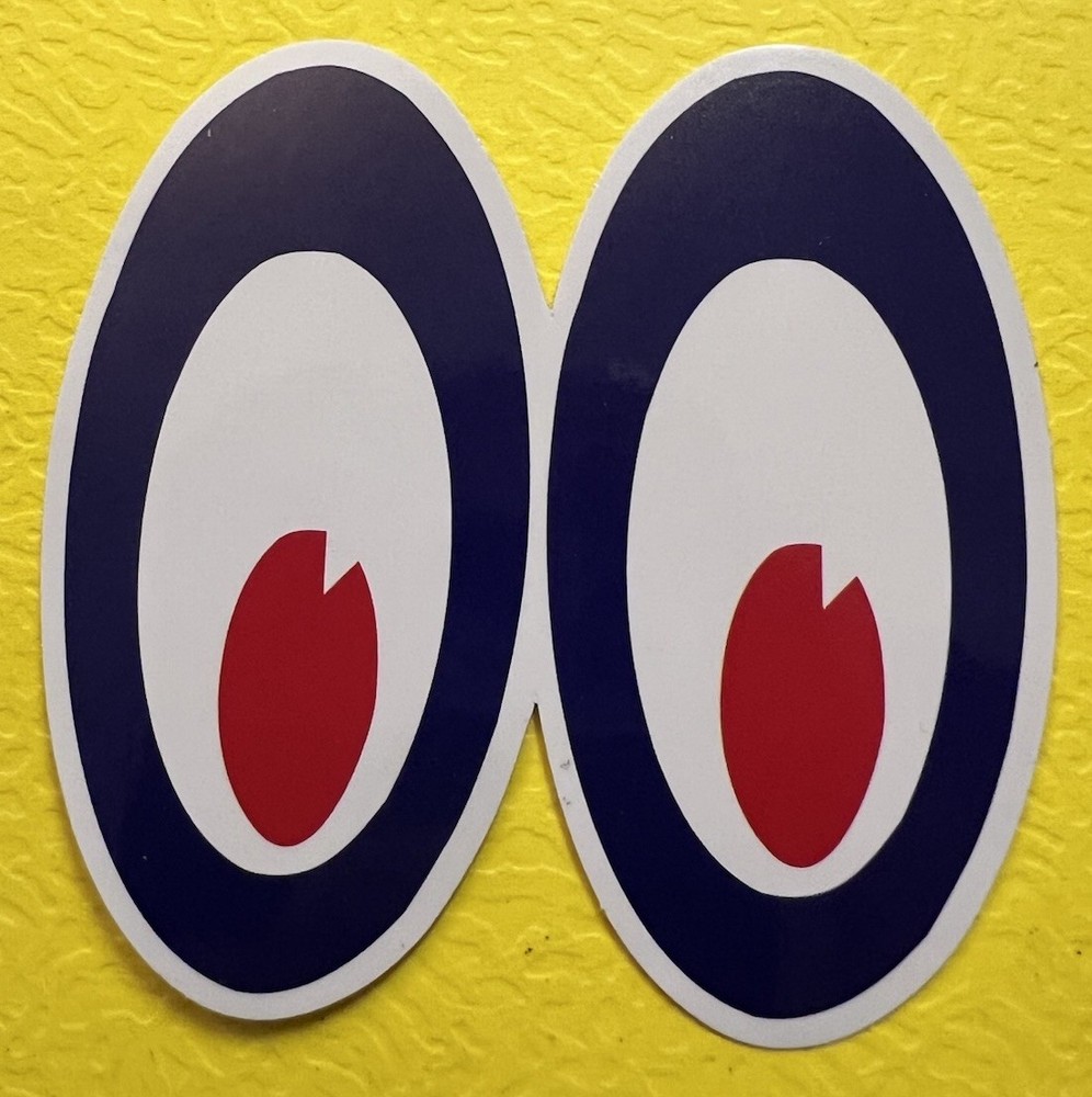Mods Moon Helmet EyesSticker. Aprox Size: 2.5”X 2.75”Glossy* Free Ship W/Trackin