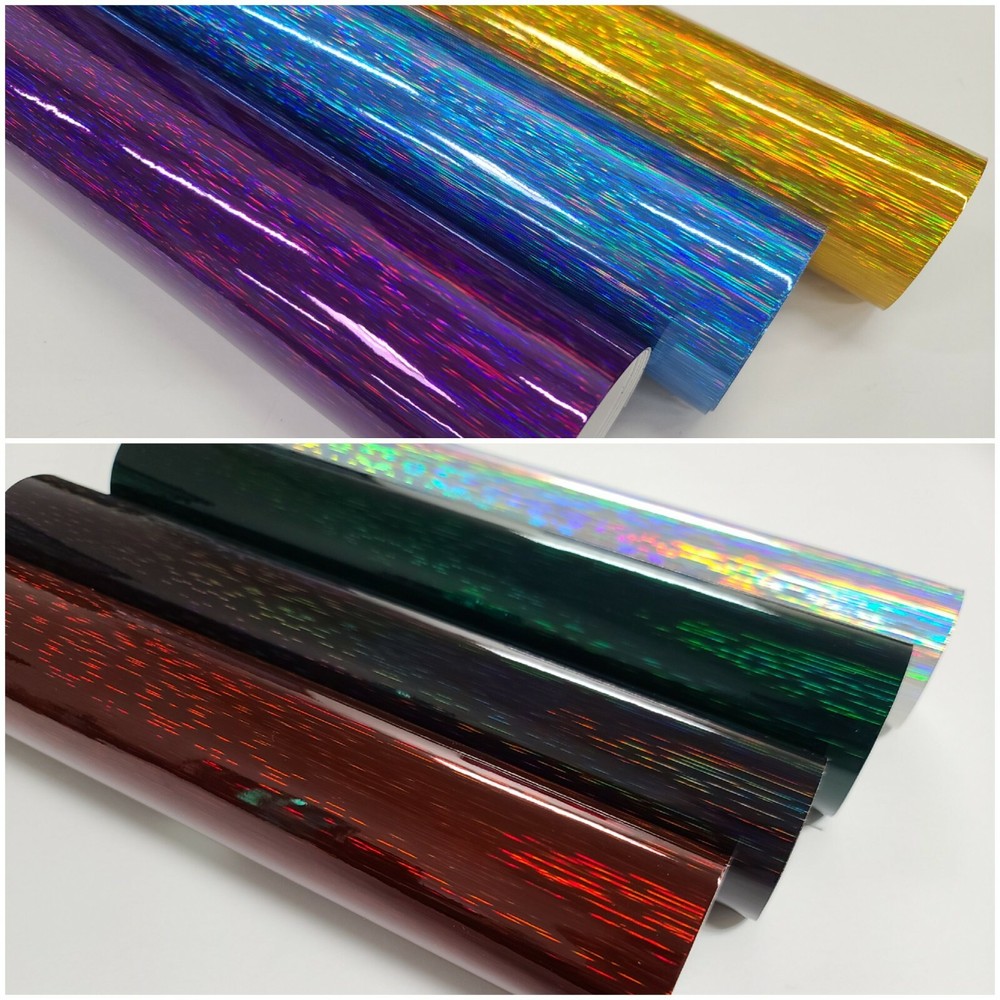 Gloss Red Green Silver Black Holographic Iridescent Vinyl Car Wrap Sticker Film