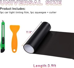 Car Headlight Vinyl Film Sticker Sheet Roll, 12″×48″ Self-Adhesive Sticker for T