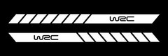 WRC side body stripes decal racing sticker vinyl decal car doors bumper set of 2