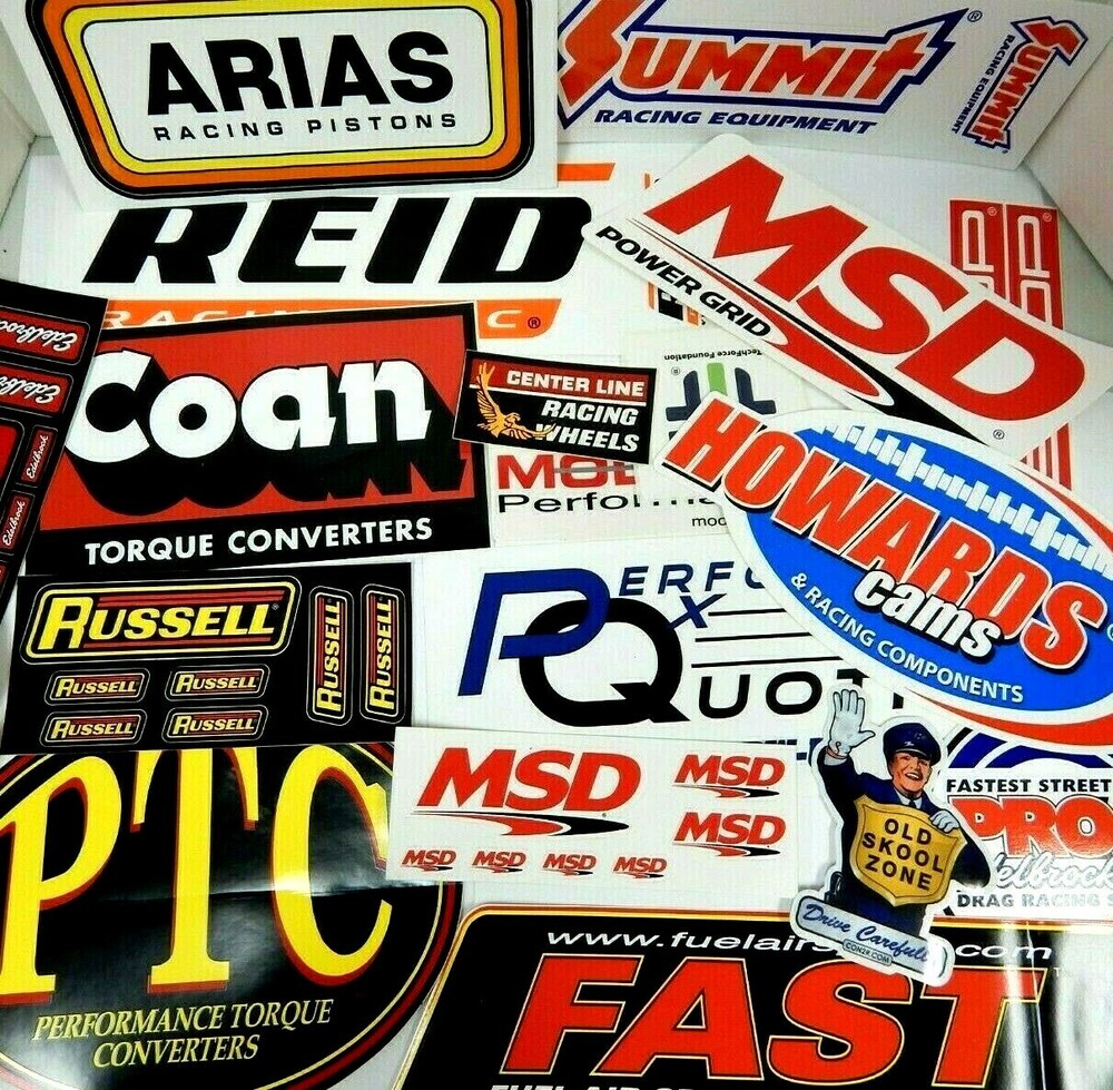 GRAB BAG 25+ Race Car Decals Street Outlaws Muscle Car Hot Rod Stickers Vinyl