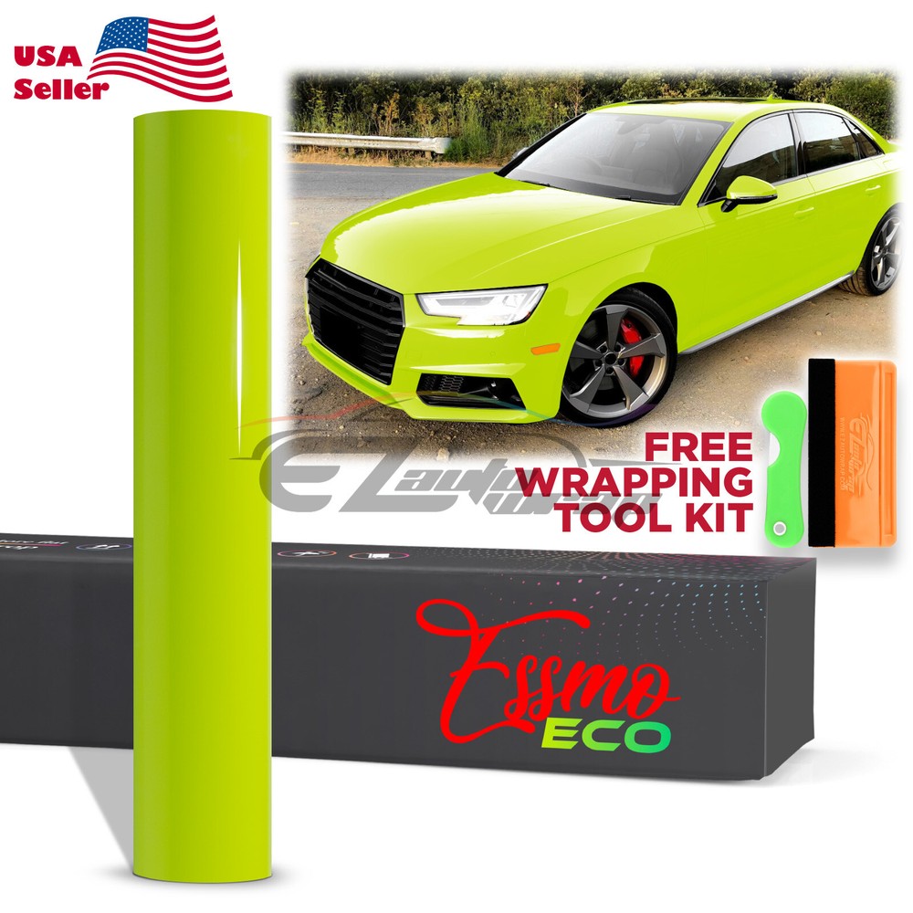 1FTx5FT PPF Paint Protection Film Gloss Apple Green Invisible Scratches Shield