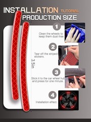 20PCS Car Wheel Reflective Decorative Strip,Night Safety Warning Stickers,Car…