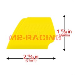 3pc Yellow Hard-Edge Precision Detailed Squeegee Vinyl Wrap Application Scraper