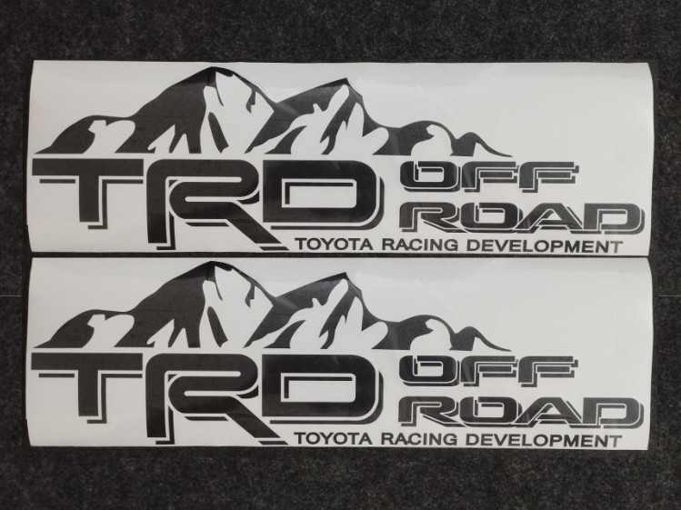 2 TRD OFF ROAD TOYOTA RACING DEVELOPMENT TACOMA TUNDRA TRUCK 4X4 DECAL STICKER