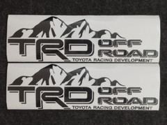 2 TRD OFF ROAD TOYOTA RACING DEVELOPMENT TACOMA TUNDRA TRUCK 4X4 DECAL STICKER