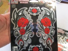 2 PACK LETHAL THREAT TATTOO ROSE GLITTER VINYL DECAL STICKER 6″x7″ LT88734