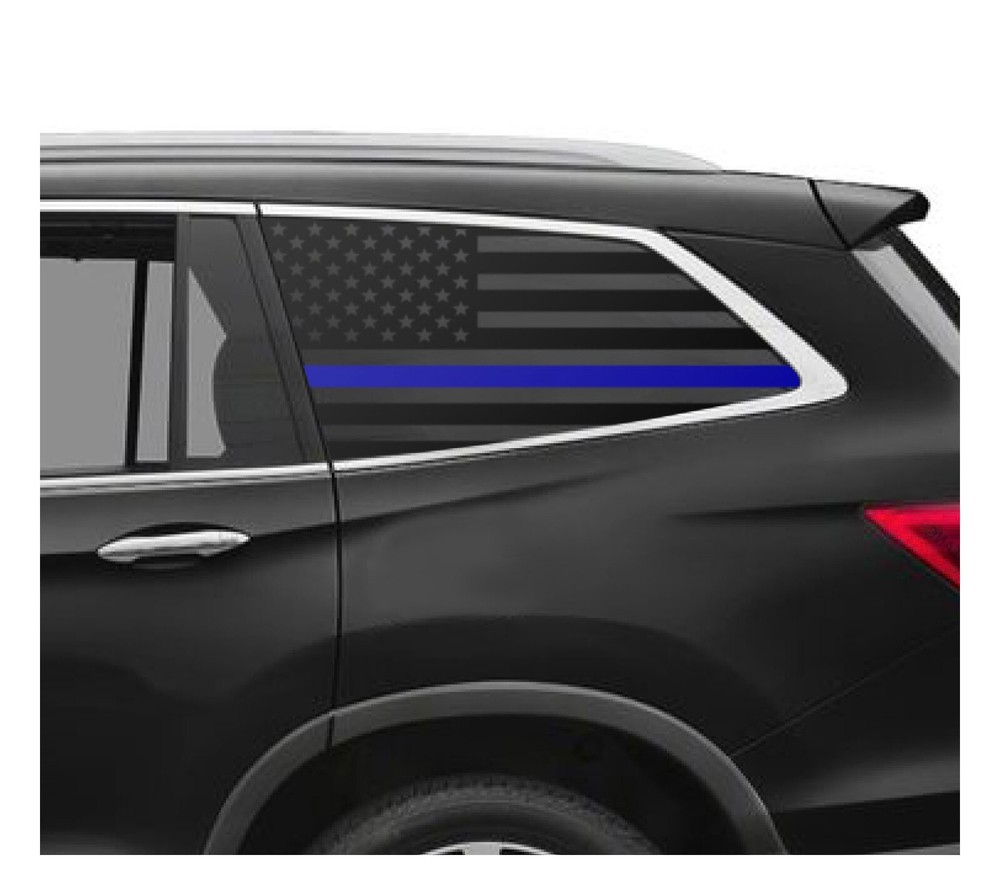 American USA Flag w/ Blue Line Decals -Fits 2016-2022 Honda Pilot -Police