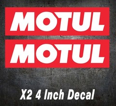 X2 MOTUL OIL DECAL STICKER WINDOW TRUCK CAR VEHICLE USA MADE FITS STI SUBARU EVO
