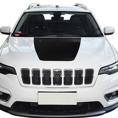 for 2014-2026 Jeep Cherokee Front Engine Hood Decal Sticker Trim PVC Matte Black