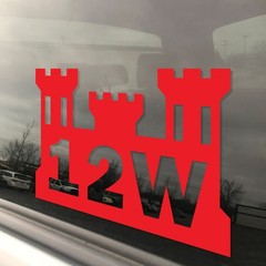 Army MOS 12W Carpentry Masonry Specialist Engineer Castle Military Decal 3″ x 5″