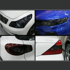 For Headlight+taillight Deep Black Tint Film Lens Vinyl Wrap Protection 12″x78″