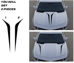 36″ Long Car Hood Decal Sticker Universal Auto Racing Body Stripe Vinyl [H2]