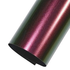 Purple to Green Chameleon Fiber Car Vinyl Wrap, High Gloss Car Body Wrap Roll