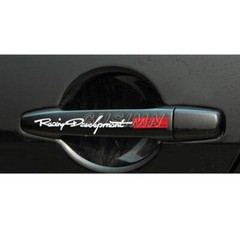 Black White Racing Development WRC Car Door Handle Sticker Decal Strips Decor