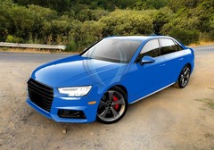 High Gloss Sapphire Blue Car Vinyl Wrap Sticker Decal Sheet Film DIY Air Release
