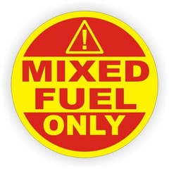 3pcs- 2 inch Round Mixed Fuel Only Vinyl Decals Stickers Door Gasoline Can