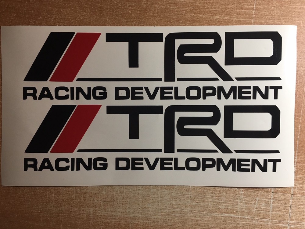 TRD Racing Development (2 PACK) 9″ BLACK Emblem Vinyl Sticker Decal VVT-i Supra