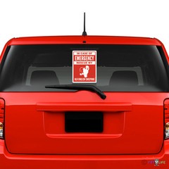 In Case of Emergency Rescue My Old English Sheepdog Windshield Sticker #2 oes