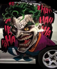Large Joker Vinyl Decal – Universal Fit Side Door Car Graphic Sticker
