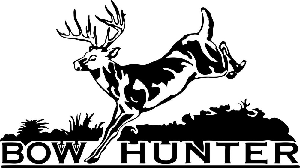 Bow Hunter Hunting Deer Whitetail Buck Doe Car Truck Window Vinyl Decal Sticker
