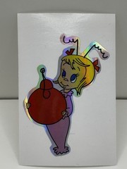 CINDY LOU WHO GRINCH DR SUESS LED Holographic Metallic 3” Vinyl Decal Sticker