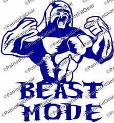 Beast Mode,Ape,11″x10″,Fitness,#BeastMode,Motivation,Gym Life,Beast,Vinyl Decal