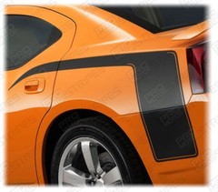 Dodge Charger 2006-2010 Superbee Rear Quarter Side Stripes Decals (Choose Color)