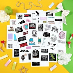 100 Unique Sarcastic Vinyl Stickers – Waterproof Decals for Personal Expression