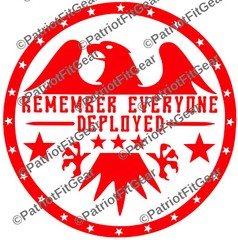 Remember Everyone Deployed,RED,ARMY,Navy,USAF,USCG,Military,Vinyl Decal
