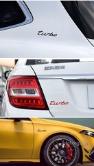 Metal 3D Car Rear Trunk Lid Tailgate Badge Turbo Emblem Nameplate Decal Sticker
