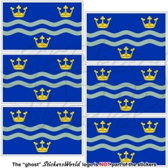 CAMBRIDGESHIRE County Flag, England 40mm (1.6″) Vinyl Stickers Decals x6