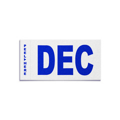 DECEMBER – California License Plate YOM Month Sticker – CA DMV Registration Tag
