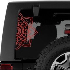 BOHO MANDALA FLORAL PEACE CAR WINDOW DECAL WATERPROOF VINYL DECAL STICKER