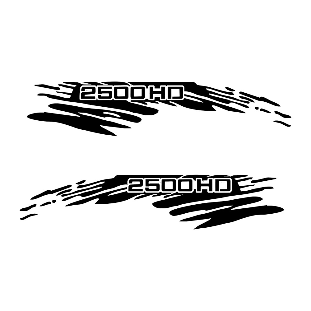 Splash Side Stripe Car Decals graphics vinyl stickers for Silverado 2500 HD 2pcs